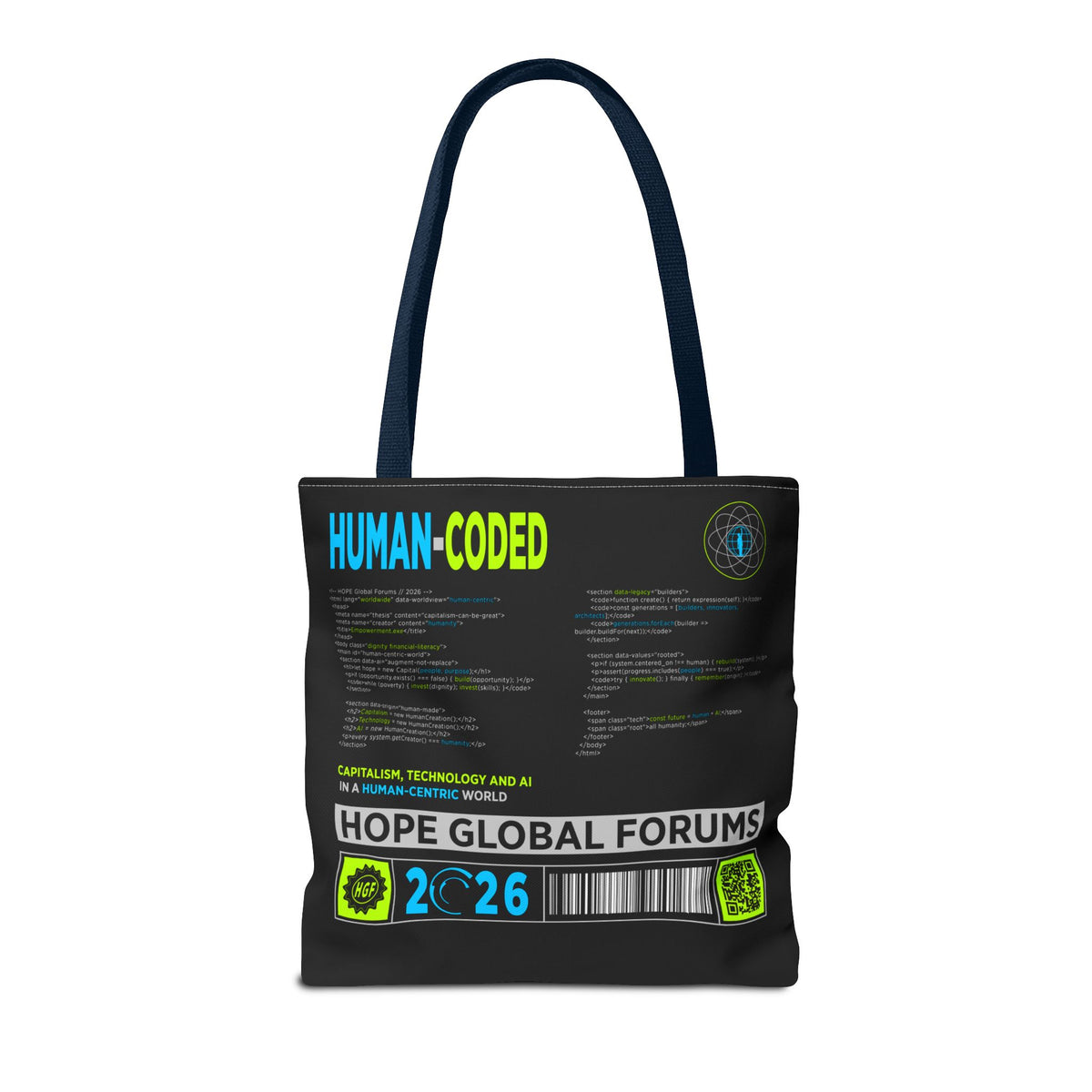 Human-Coded Technology Tote Bag