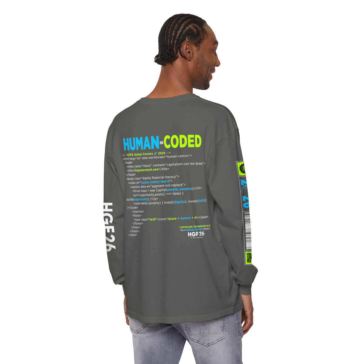 Human-Coded Long Sleeve T-Shirt