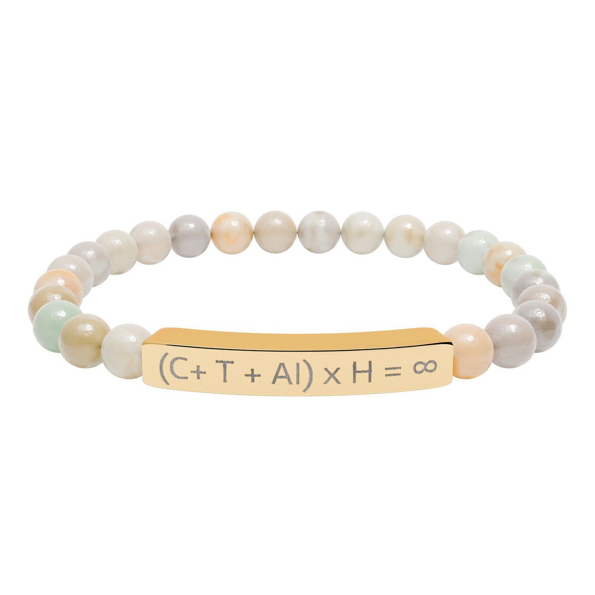 HGF 2026 Equation Natural Stone Stretch Bar Bracelet (Engraving)
