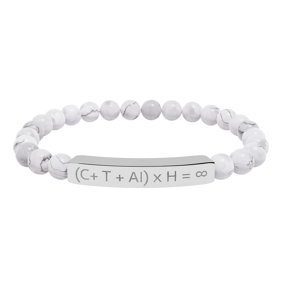 HGF 2026 Equation Natural Stone Stretch Bar Bracelet (Engraving)