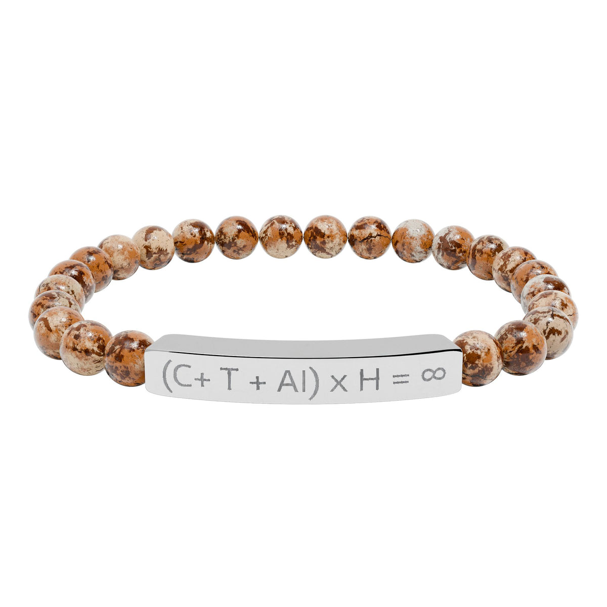 HGF 2026 Equation Natural Stone Stretch Bar Bracelet (Engraving)