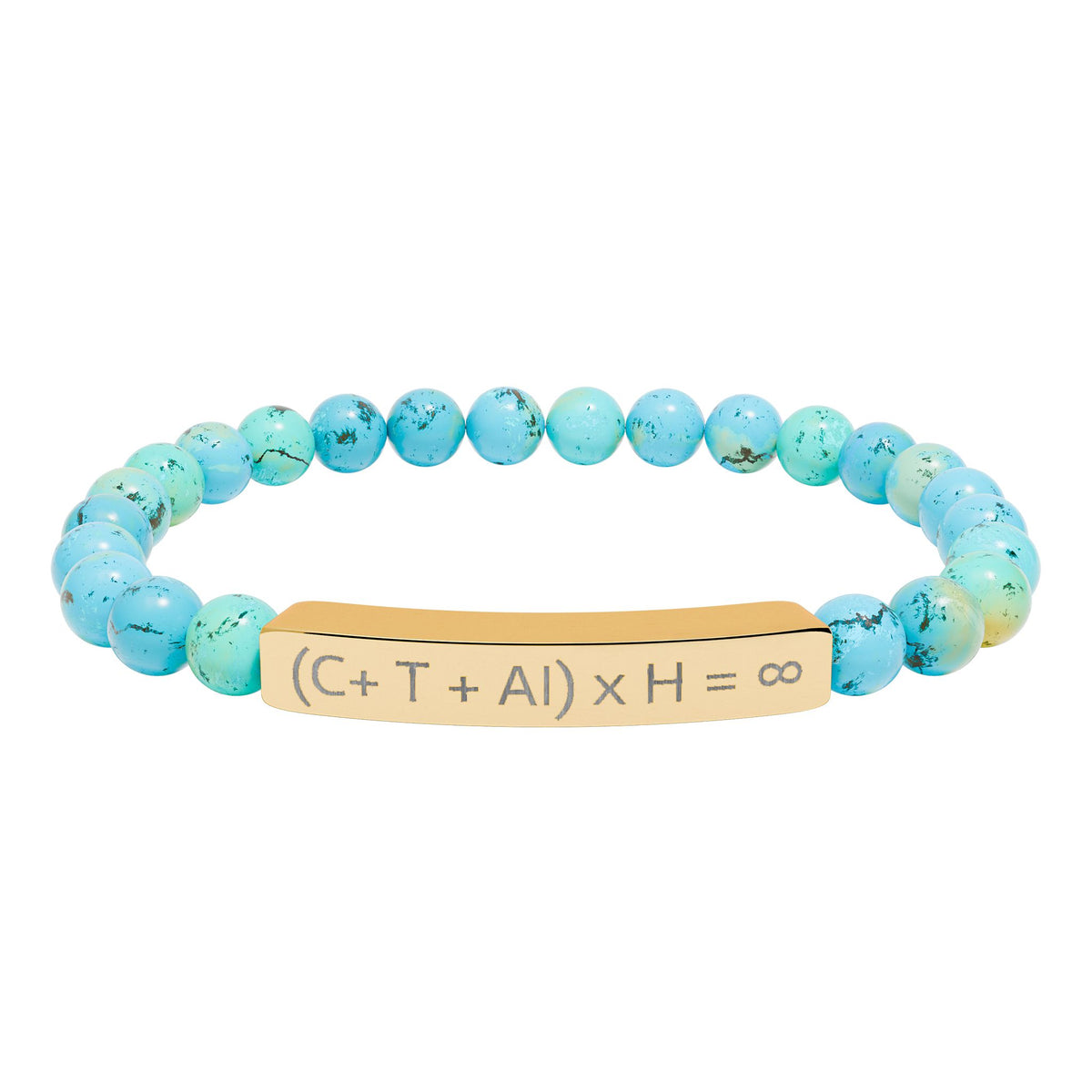 HGF 2026 Equation Natural Stone Stretch Bar Bracelet (Engraving)