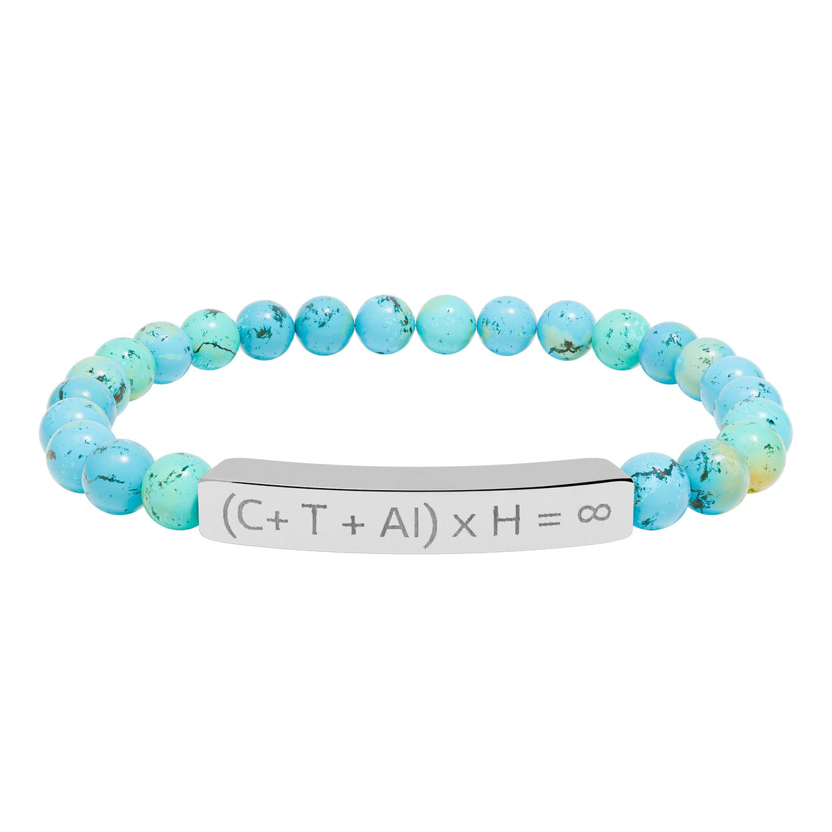 HGF 2026 Equation Natural Stone Stretch Bar Bracelet (Engraving)