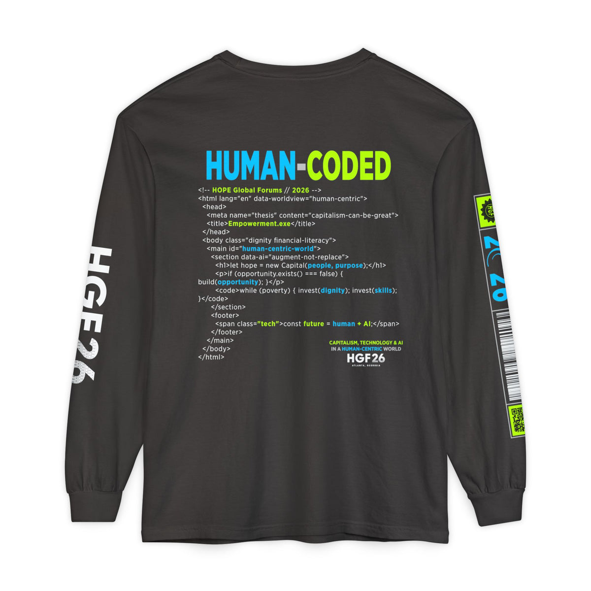 Human-Coded Long Sleeve T-Shirt