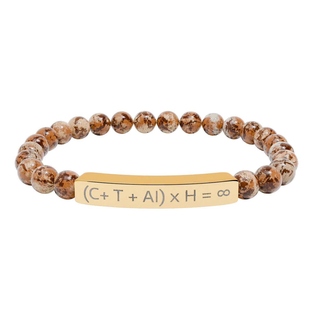 HGF 2026 Equation Natural Stone Stretch Bar Bracelet (Engraving)
