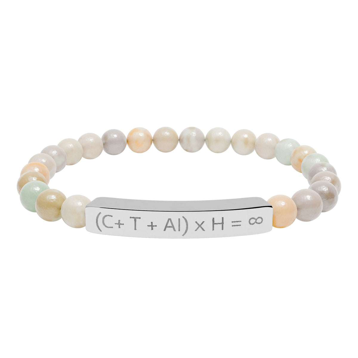 HGF 2026 Equation Natural Stone Stretch Bar Bracelet (Engraving)