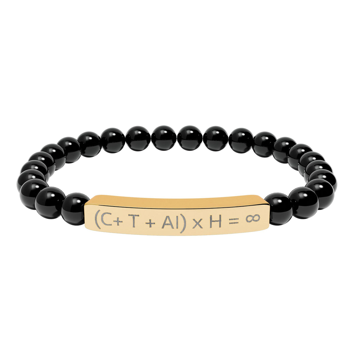 HGF 2026 Equation Natural Stone Stretch Bar Bracelet (Engraving)