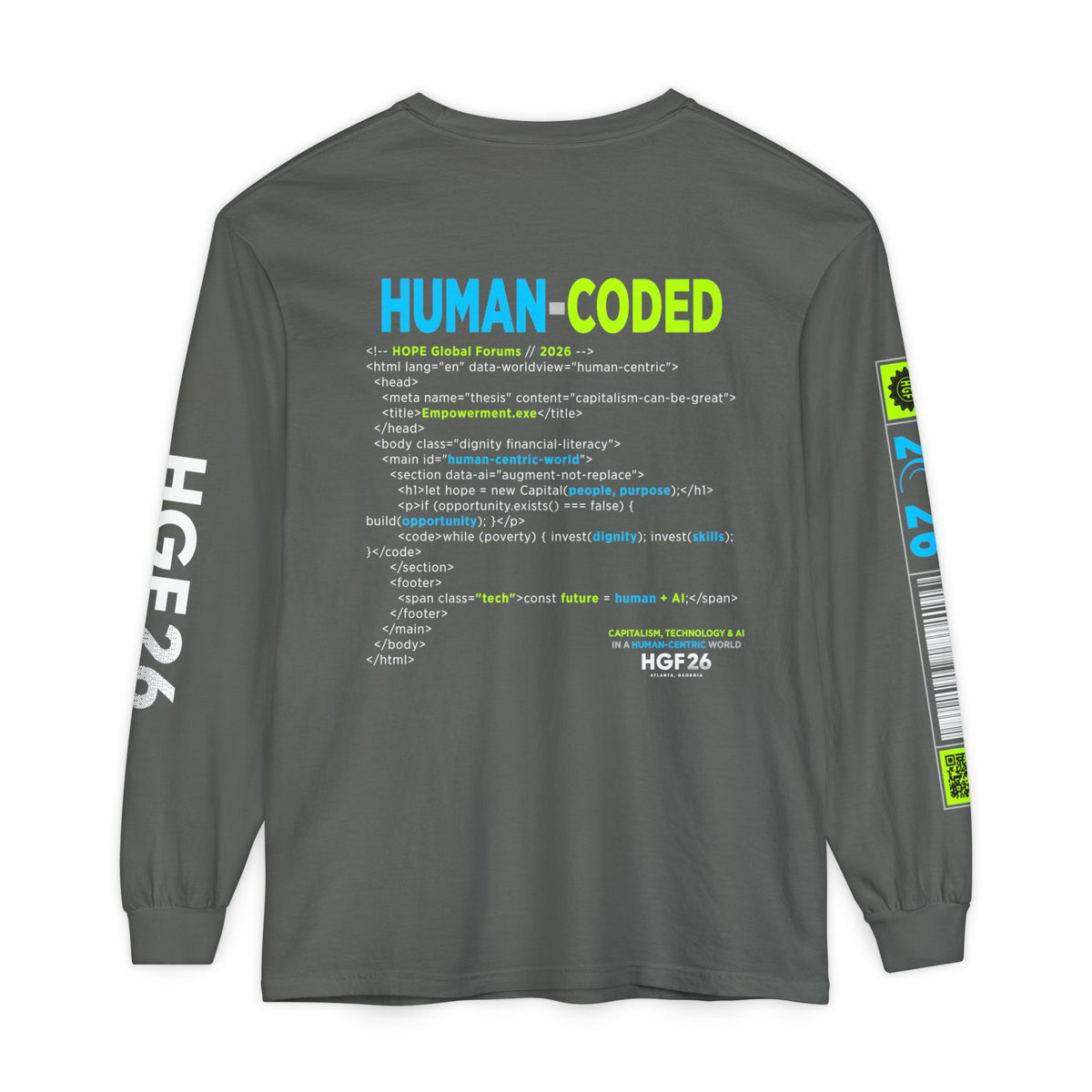 Human-Coded Long Sleeve T-Shirt