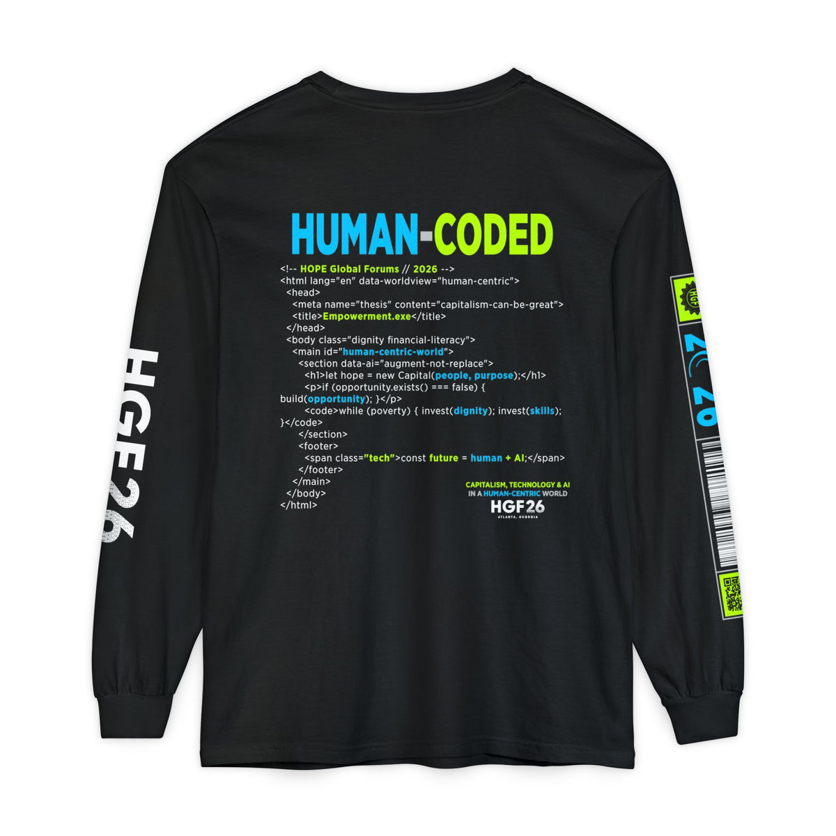 Human-Coded Long Sleeve T-Shirt