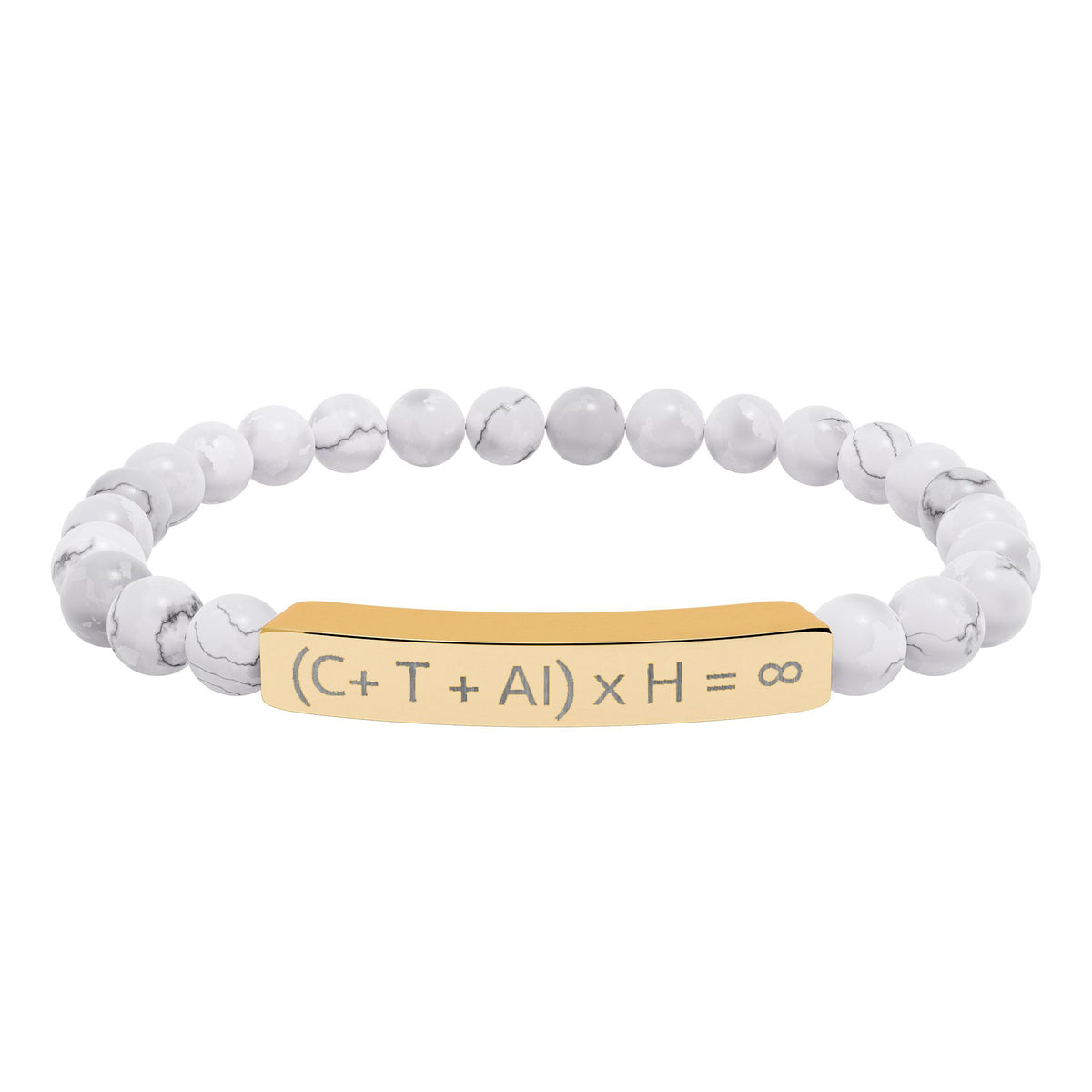 HGF 2026 Equation Natural Stone Stretch Bar Bracelet (Engraving)