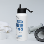 HGF | Stainless steel water bottle with a straw lid