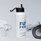 HGF | Stainless steel water bottle with a straw lid