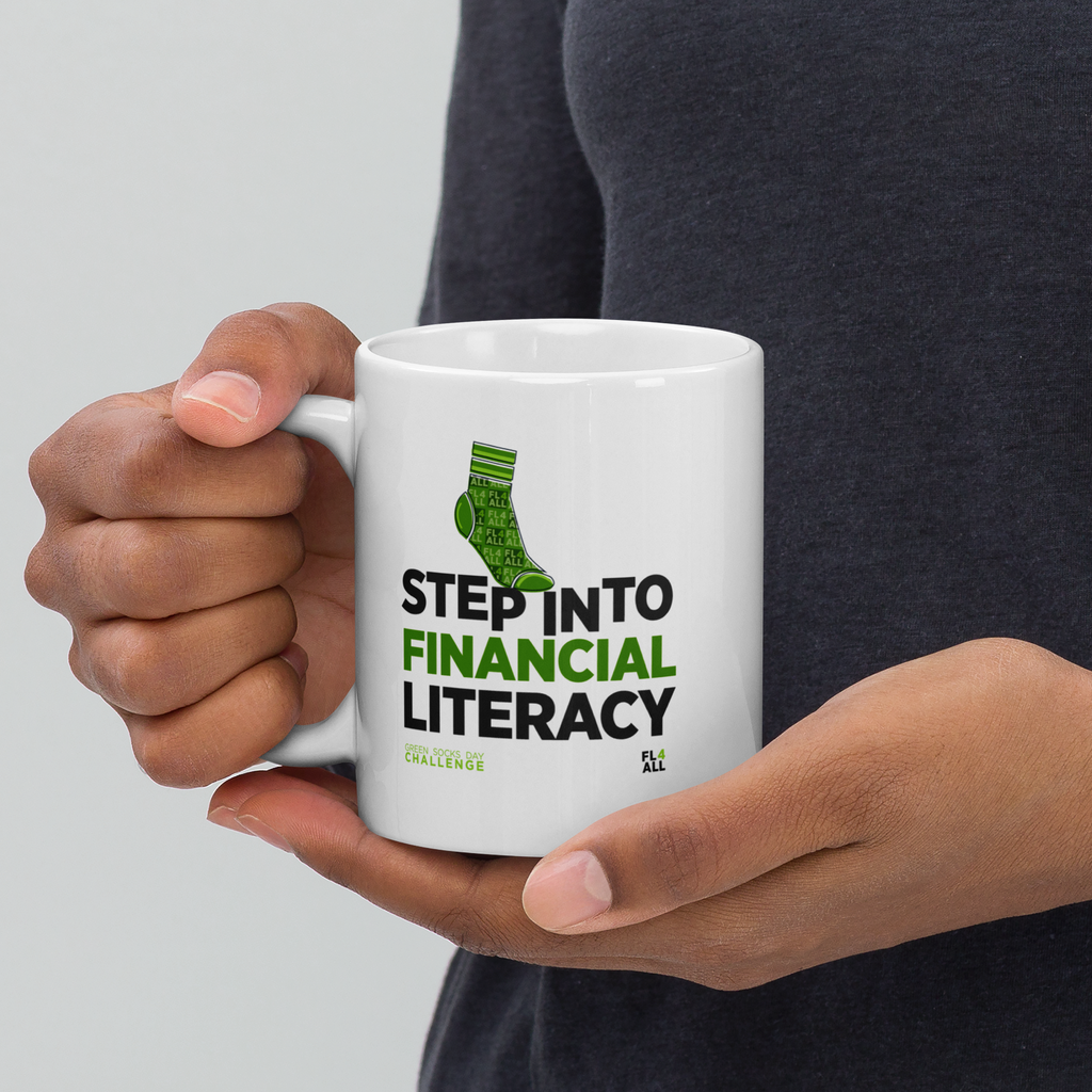 Green Sock Day White Glossy Mug
