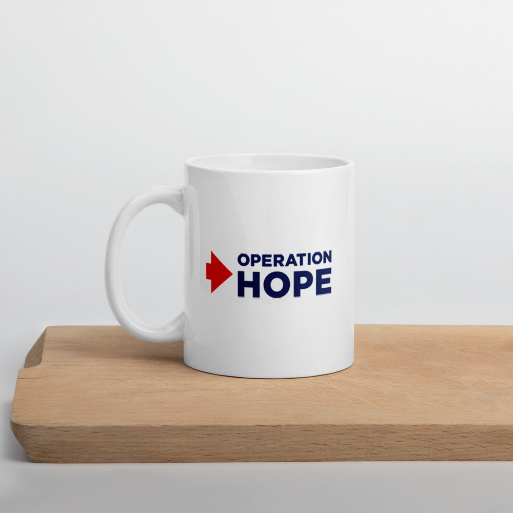 Operation HOPE White glossy mug