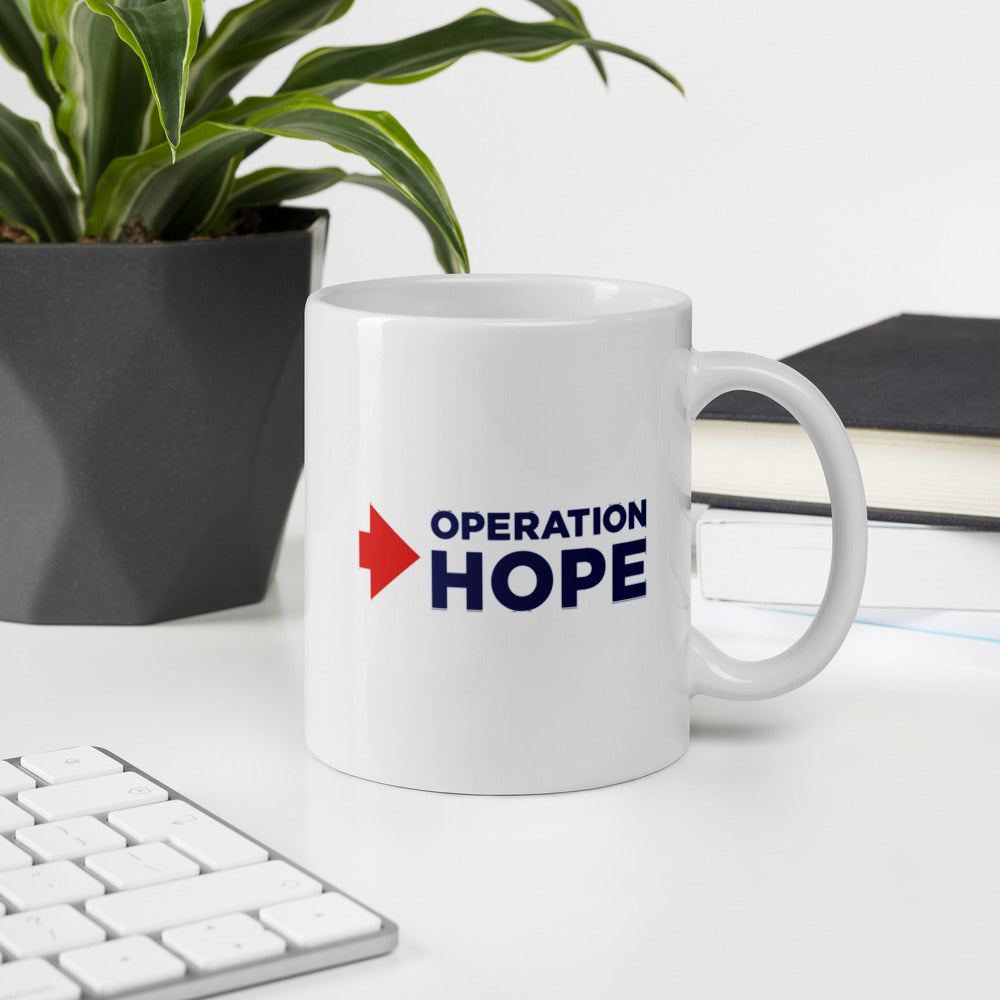 Operation HOPE White glossy mug