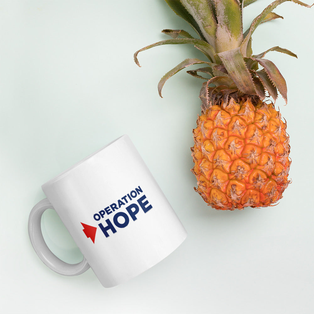 Operation HOPE White glossy mug